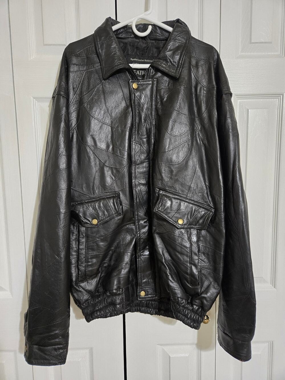 Napoline leather outfitters 3x handcrafted fully lined genuine leather jacket